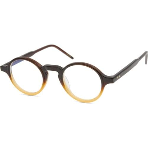 Belight Optiacl American Design Acetate Glasses Frame Men Prescription Eyeglasses Round Retro Optical Frame Eyewear 9523