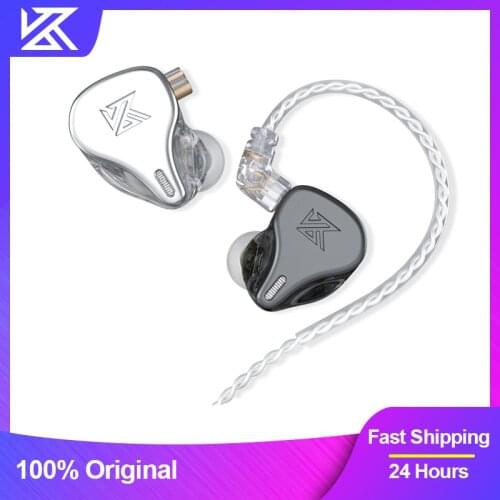 Newest KZ DQ6 3DD Dynamic Drive Unit In Ear Earphones HiFi Music Sports Headset With 2PIN Silver-Plated Cable Wired Headphones