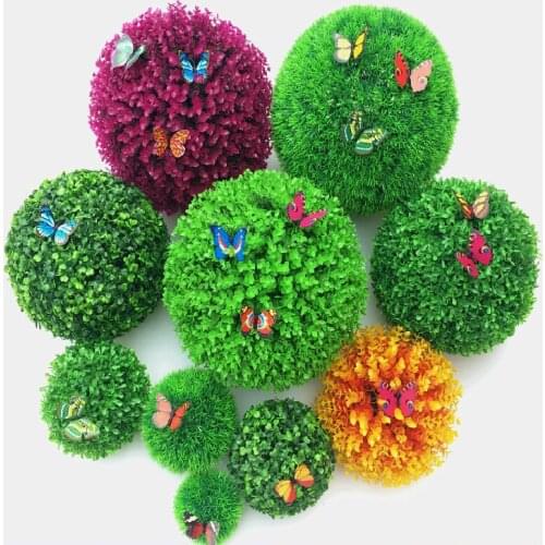 New 30cm Artificial Topiary Tree Ball Plants Out/Indoor Hanging Ball For Wedding Party diy Hotel Home Yard Garden Decor Ball