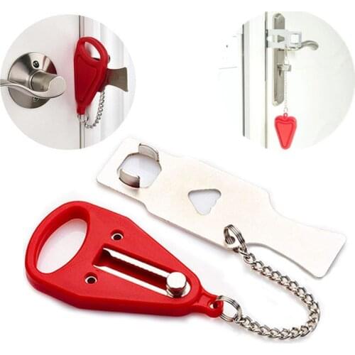 New Safety Door Latch Lock Anti Theft Security Privacy lock buckle for Home Hotel Travel Accommodation Door Stopper protector