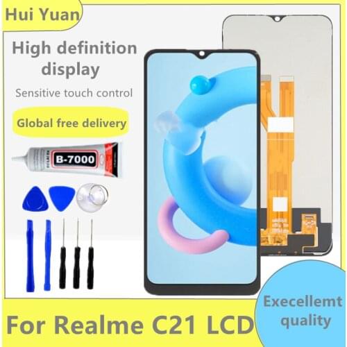 Original Display Replace 6.5" For Realme C21 RMX3201 LCD Touch Screen Digitizer Assembly RMX3063 RMX3061