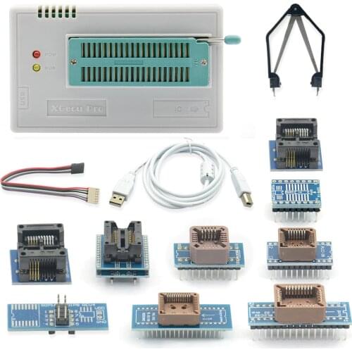 Original NEWEST minipro TL866II Plus USB Universal programmer+10 items IC Adapters High speed English manual