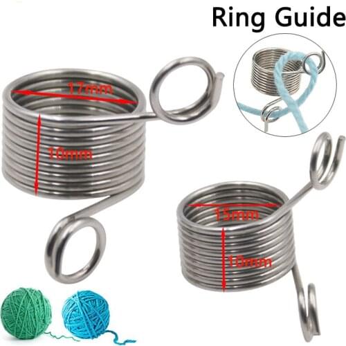 Adjustable Knitting Loop Crochet Loop Knitting Ring for Women Ring Knitting Tool Finger Wear Thimble Sewing Accessories Gift