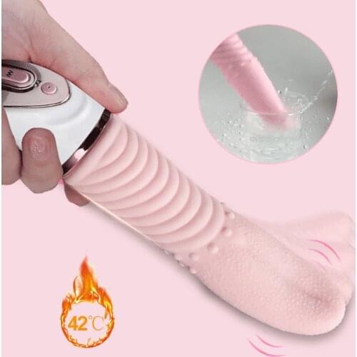 Silicone Oral Sex Vibrator Clitoris Stimulation Heating G Spot Tongue Licking Vibrator Blowjob Vagina Massage Sex Toys For Woman