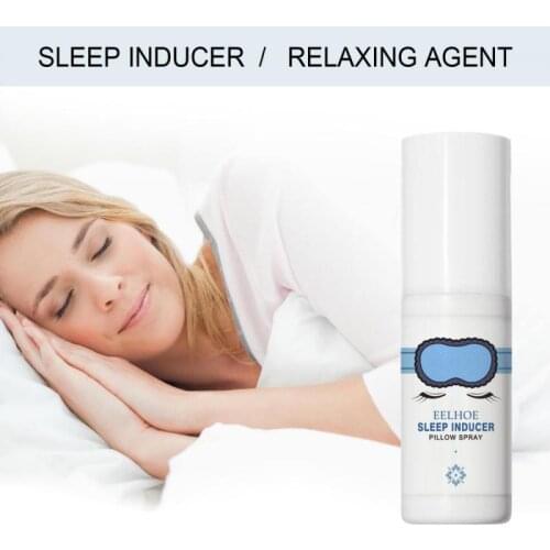 EELHOE 60ml Calm Help Deep Sleep Mist Pillow Spray Essential Oil Sleep Spray Insomnia Therapy Body Care Sleep Relax TSLM2