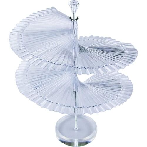 120 Stick Tips Nail Art Display Stand Rack Practice Tools DIY 3D Practice Display Clear Natural Colors Optional