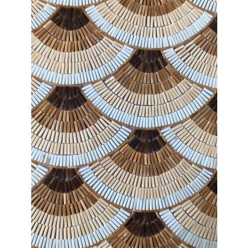 Customized beign mx stained Glass Mosaic Tile For Bathroom