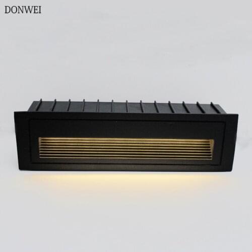 Waterproof 4W Led Step Light IP65 Aluminum Embedded Staircase Corner Lamp Indoor Outdoor Recessed Wall Stair Lamp Footlight
