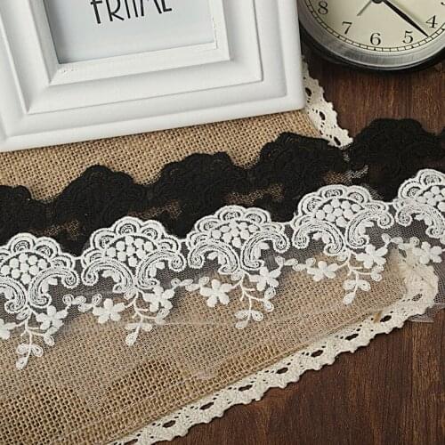 Hot selling Quality 8cm Ethnic flower embroidery lace M0803