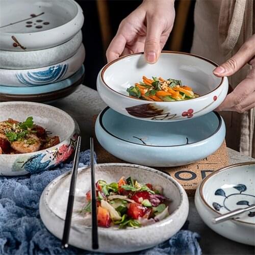 Japanese hand-painted ceramic plate plate domestic dish dish fruit plate creative snack plate snack plate sushi plate plates