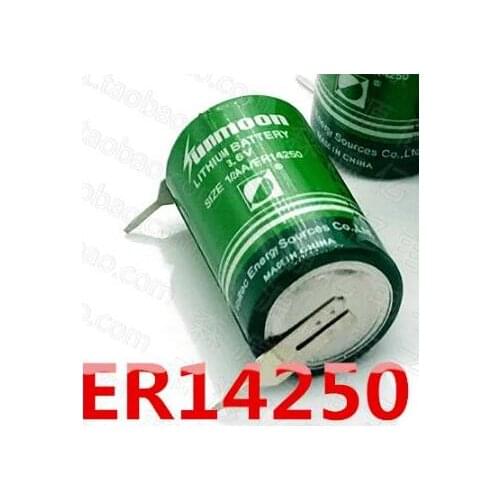 10PCS ER14250 3.6V 1/2AA Lithium Battery Industrial Control Meter Battery with Soldered Feet