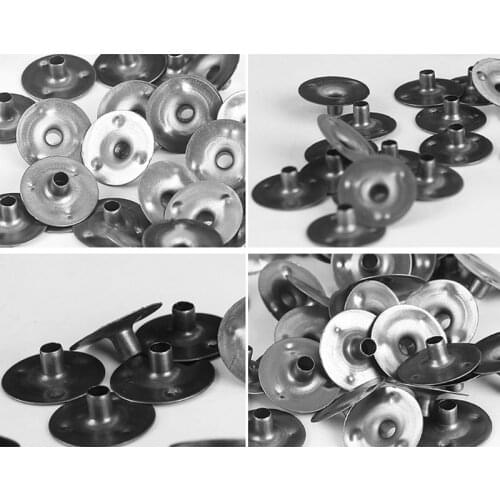 100 Pcs Durable Waxed Candles Making Metal Wick Sustainers Carry Holders Tabs Tool Craft DIY