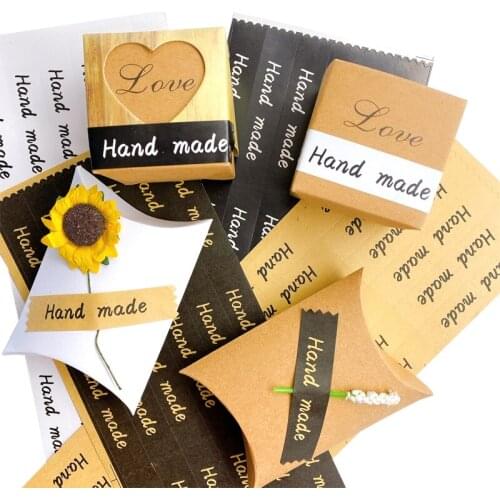 120pcs/lot Vintage Label Stickers Long Style Baking DIY Gift Cake Packaging Sealing Label Stickers