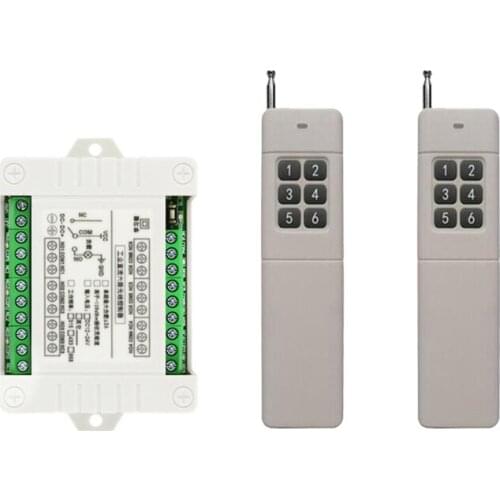 3000m DC 2V 24V 6CH 6 CH Wireless Remote Control LED Light Switch Relay Output Radio RF Transmitter And 315/433 MHz Receiver
