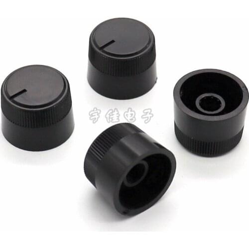 5 Piece 20 * 15mm black plastic knob flower shaft inner hole 6mm potentiometer switch adjustment knob