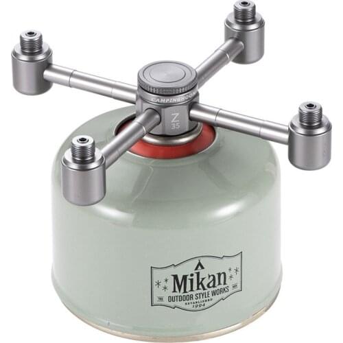 Aluminium Alloy Outdoor Camping Gas Stove Adapter Propane Gas Canister One To Three Output Conversion Converter Connector