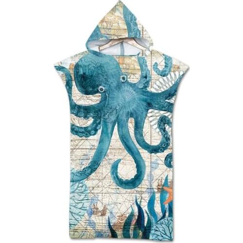 Microfiber Fabric Adult Bath Towels Beach Towel Changing Bathrobe Cloaks Hooded Swimming Pool Gym Fitness Bath Towels