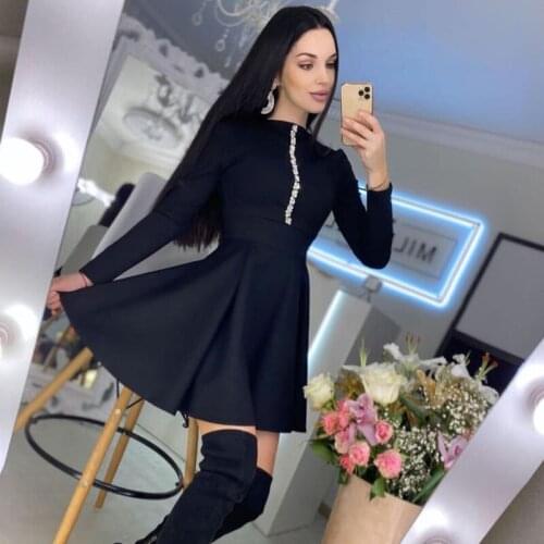 Free Shipping Wholesale Women Black Red White Long sleeve Fashion Two Ways To Wear Celebrity Cocktail Party Bandage Dress