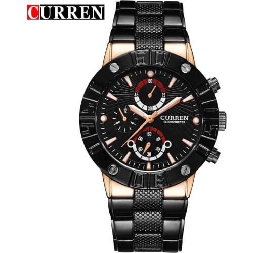 CURREN Men Watches Top Brand Luxury Men Military Wrist Watches Full Steel Men Sports Watch Waterproof Relogio Masculino 8006