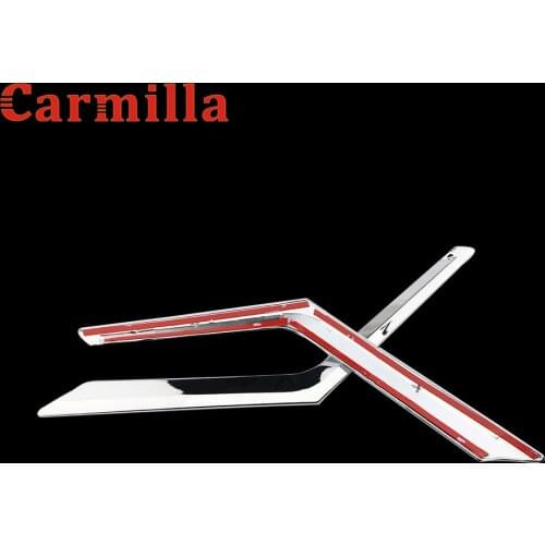 Carmilla Chrome Front Grille Decoration Cover Trim Sticker for Nissan X-trail X Trail Xtrail Rogue T32 2013 - 2016 Accessories