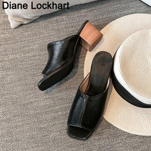 Elegant Womens Slippers 6cm Open toe High Heels Women Casual Shoes Woman Slipper Summer Fashion Shoes Summer Outdoor Slides