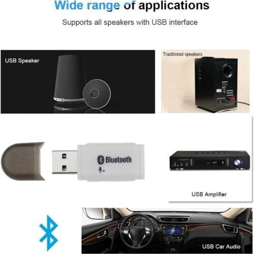 Handsfree Bluetooth 5.0 Car kit USB Bluetooth Receiver audio transmitter adapter for Car Speaker MP3 music player MIC for phone