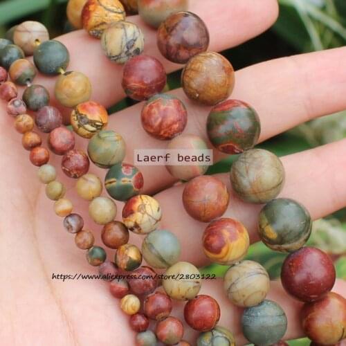 Smooth Natural Red Turquoise/Picasso Round Loose Beads, For DIY Jewelry Making !We provide mixed wholesale for all items