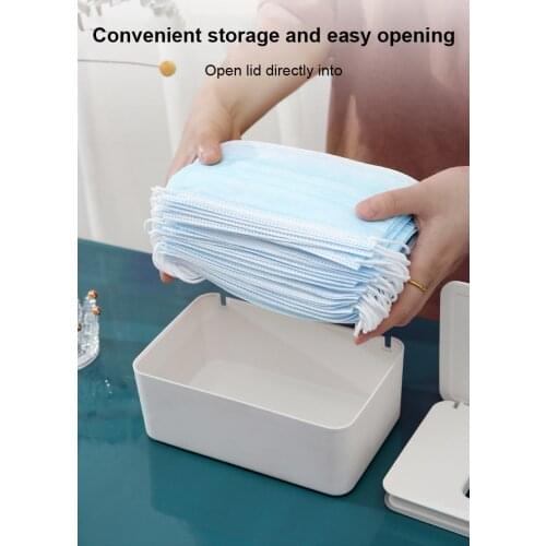 Paper Mask Storage Box Wet Tissue Box Baby Wipes Dispenser Holder Household Dust-proof Tissue Box With Lid Kitchen Seal Design