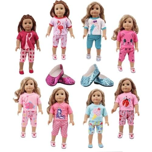 Cartoon Animal Leisure Suit Fit 18 Inch American 43cm Baby Doll Clothes Accessories,The Best Christmas Gift For Children