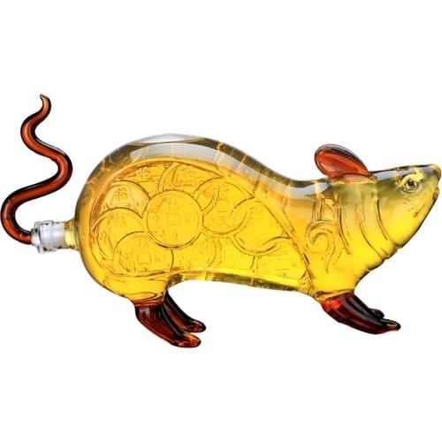 Creative animal mouse shaped style home bar Whiskey Decanter for Liquor Scotch Bourbon 37.19 oz