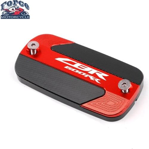 With logo Motorcycle CNC Aluminum Front Brake Fluid Tank Reservoir Cover Oil Cap For HONDA CBR600RR CBR 600 RR 2003-2006