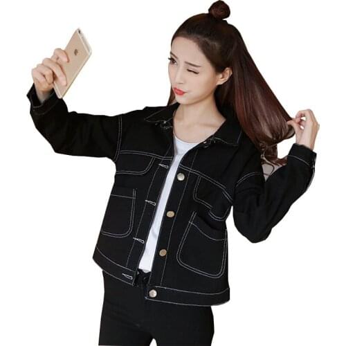 Spring Jacket Women Loose Denim Jacket Fashion Students Retro Jacket Plus cashmere High Quality Comfortable Clothing LJ201