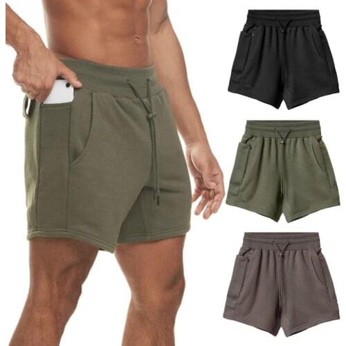 Summer Men Sports Training Quick Dry Fitness Shorts Running 2 In 1 Jogging Fitness Gym Short Pants