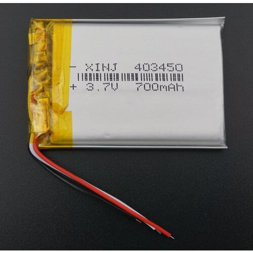 XINJ 3.7V 700mAh lithium polymer battery lipo cell 403450 For Music player Driving recorder Camera Measuring instrument Sat Nav