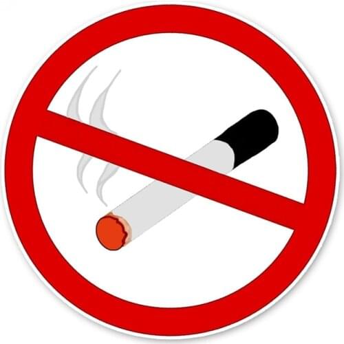 LLY-1417 Warning Sign Smoking Is Prohibited Car Sticker PVC Fashion Auto Accessories Decoration High Quality Waterproof Decal