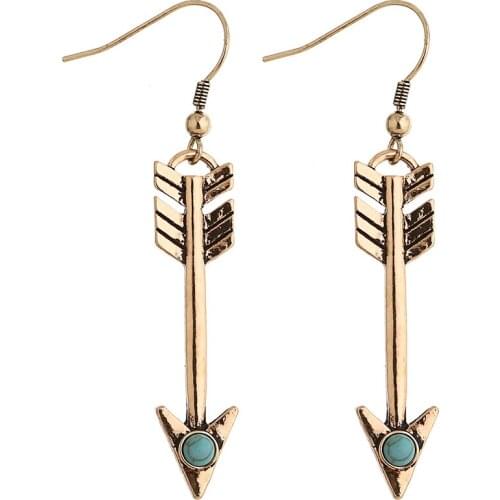 Lovely Cupids Arrow Drops Earring For Women& Girls Bohemia Metal Arrow Pendant Fishook Fashion Fishing Dangle Wholesale BPE-007