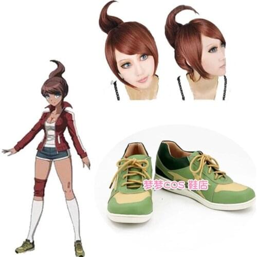 Game Dangan Ronpa Danganronpa Cosplay Aoi Asahina Cosplay Shoes Boots for female girls anime halloween party cosplay wig
