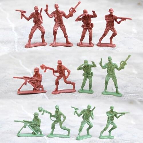 120pcs Plastic WWII Soldiers Action Figures 4cm Men Playset - Green
