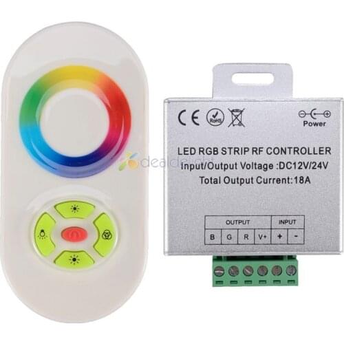 RF 18A RGB Controller Wireless dimmer with touch ring panel Remote controller 12V-24VDC for rgb led strip