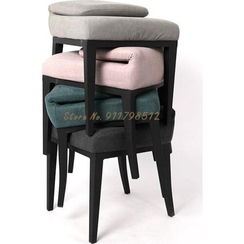 Nordic minimalist modern removable and washable dining room folding chair adult household single back dining chair bedroom makeu