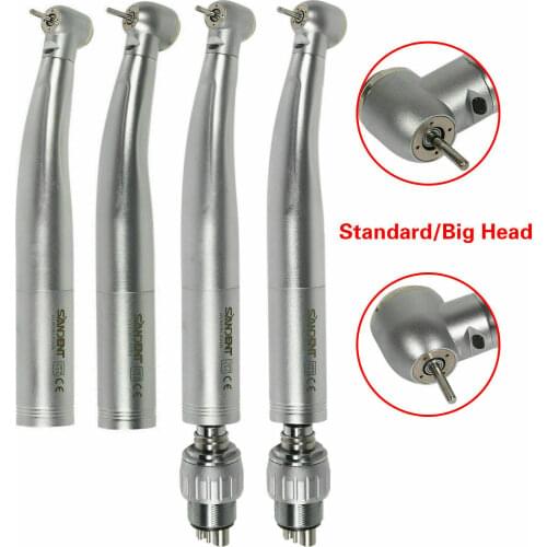 Dental Fiber Optic LED Standard/Large Head High Speed Handpiece Light Four Water Spary Turbine / Quick Coupler 6HOLES Fit Kavo