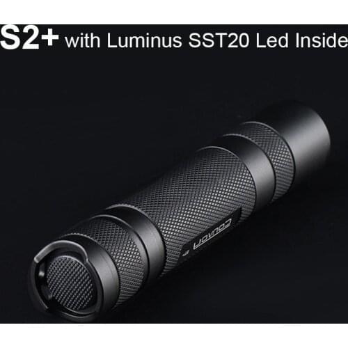 Flashlight Convoy S2 Plus with Luminus SST20 Led Lanterna 18650 Torch Flash Light Camping Latarka Black Zaklamp Bike Light