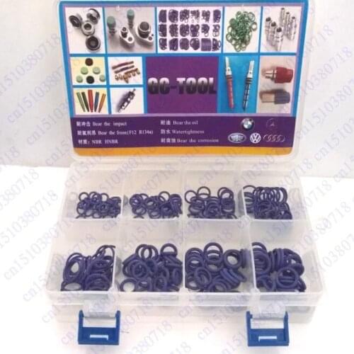 240PCS/SET automotive air conditioning sealing gasket,air conditioning O-rings,HFC-R134a,R12 8 sizes conditioned gasket