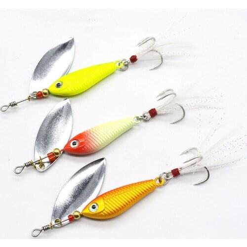 1PC 8/11/20g Rotating Metal VIB vibration Bait Spinner Tackle Hard Lures Jigs Baits Spoon Trout Winter Fishing