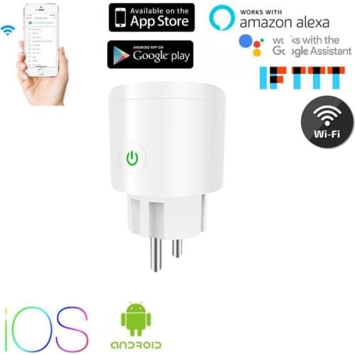 WIFI Bluetooth Dual Module Wireless Remote Socket Smart Timer Plug Voice Control EU Home Fire Retardant PC Smart Power Socket