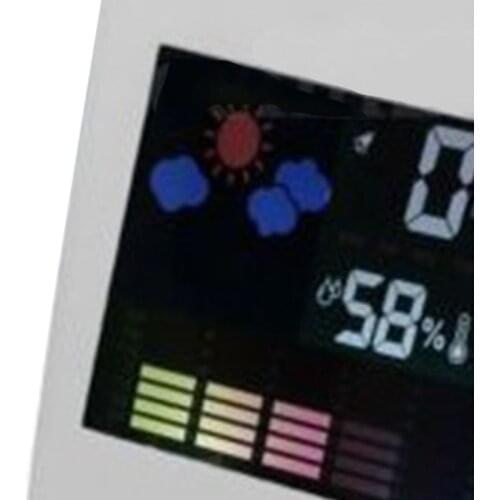 LCD Electronic Clock Projection Digital Alarm Clock Snooze Weather Thermometer LED Display