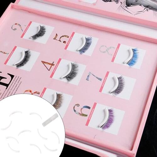10pcs Fake Eye Lash Extension Tools Model-making Strips For Eyelash Works Silicone Eyelash Display Strip Lashes Show Stick