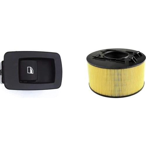 2 Pcs Car Accessories: 1 Pcs Car Glass Lifter Single Switch Power Window Control Switch & 1 Pcs Air Filter