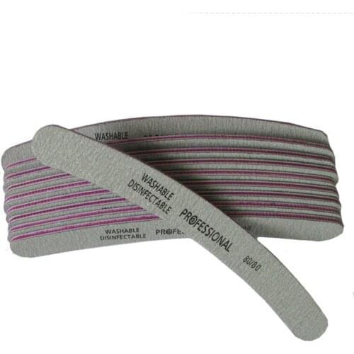 25Pcs Professional Nail File 80/80 Nail Polish Care Manicure Makeup Tool Files Emery Board ongle Sanding Buffer Wholesale