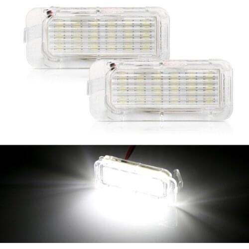2x White Canbus 12v LED Number License Plate Light Lamp for Ford Focus 5D/Fiesta/Mondeo MK4/C-Max MK2/S-Max/Kuga/Galaxy No Error